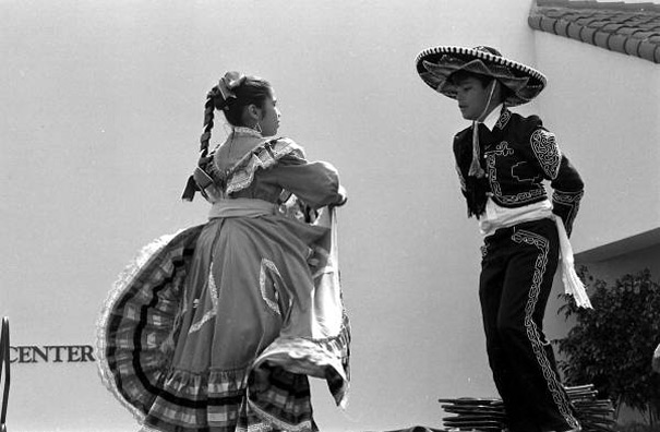 Mexican hat dance at the Historical Museum of Southern Florida during the Traditions Festival: Miami, Florida. 1986.