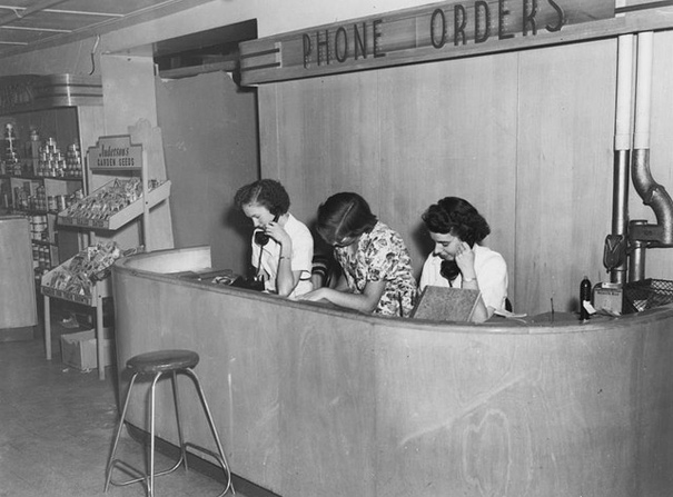 Phone orders section in T. C. Beirne's department store, Australia 1952
