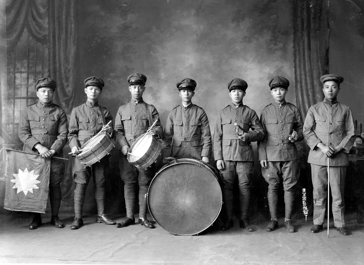 Chinese men in military band VPL 58897
